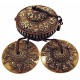 Cymbales Tibétaines, Ting-sha ou Tingsha 10 cm avec luxueux étui façon vieil argent