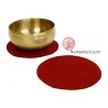 10 cm rouge Support plat feutre pour Bol Tibétain