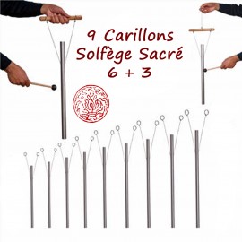 « Set Solfège Secret COMPLET 9 carillons » Set de carillons thérapeutiques sonores