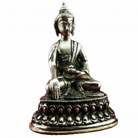 Bouddha Ratnasambhava statue bronze blanc10cm