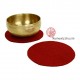 25 cm rouge Support plat feutre pour Bol Tibétain